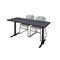 Cain Rectangle Tables > Training Tables > Cain Training Table & Chair Sets, 60 W, 24 L, 29 H, Grey MTRCT6024GY44GY - alternate 1